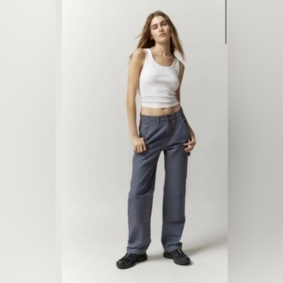 Urban Outfitters BDG Cotton Canvas Carpenter Pant size 26 y2k J - Picture 1 of 10